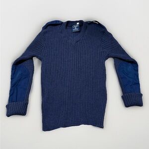 Vintage Citadel Military Wool Sweater – Unisex Navy | Made in England